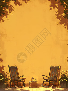 情怀传统阳光木椅高清图片