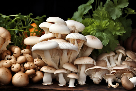 菌菇蔬菜素食丰盛菌菇背景