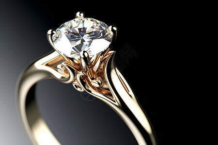 克拉钻钻石夺目的戒指背景