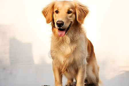 快乐的金毛犬背景图片