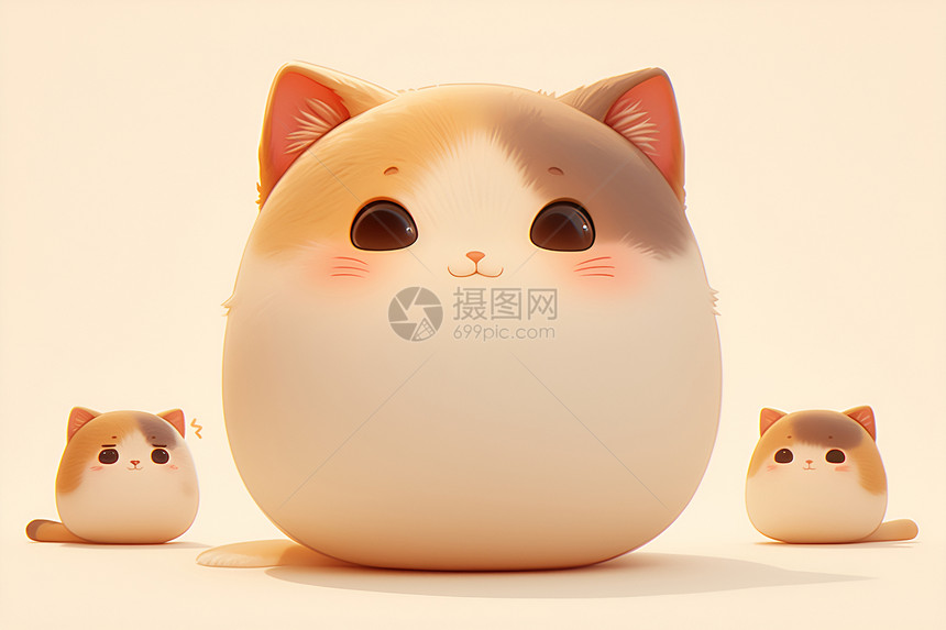 一只圆胖猫儿图片