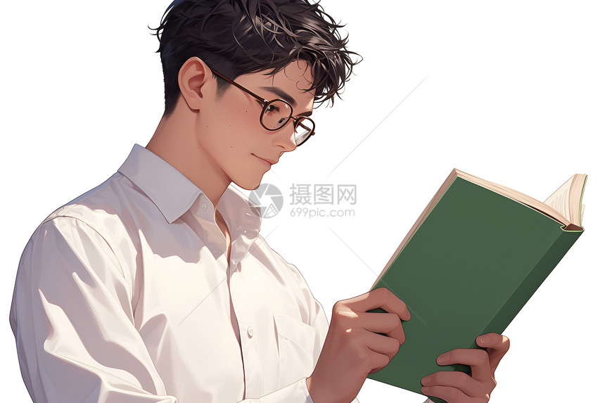 拿着书本的男教师图片