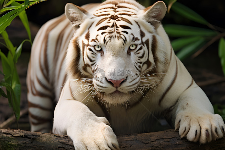 丛林中的白虎图片