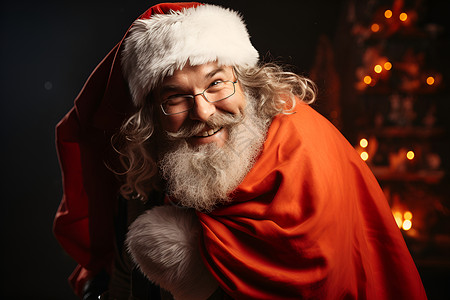 一个圣诞老人背景图片