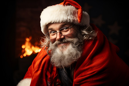 圣诞老人与礼物背景图片