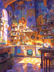 魔幻厨房调色板背景图片