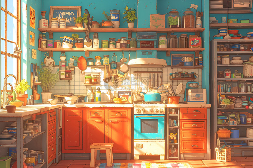 动画厨房餐具图片