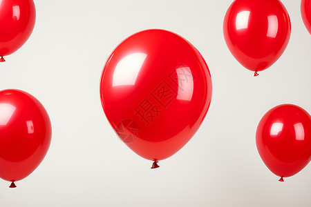 红色气球节日充气堡高清图片