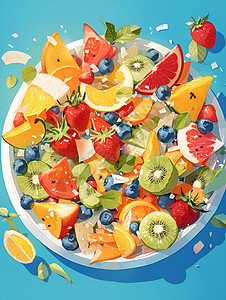 多汁的水果背景图片