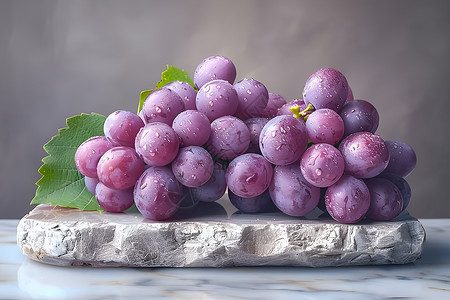 丰盈紫葡萄美味丰盈高清图片