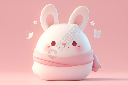 兔装婴儿甜甜的兔宝宝插画