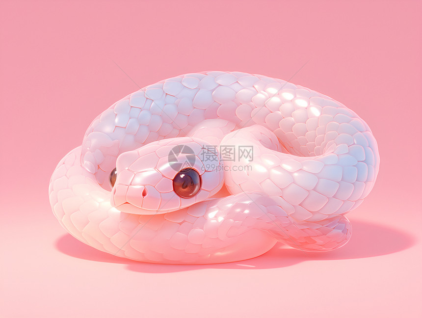 梦幻粉色小蛇图片