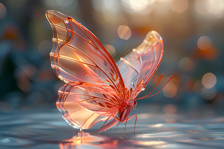 微光中的艺术蝴蝶背景图片