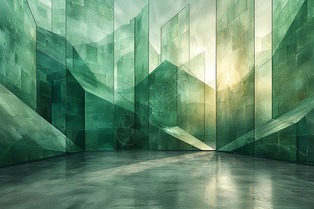 抽象的几何玻璃背景背景图片
