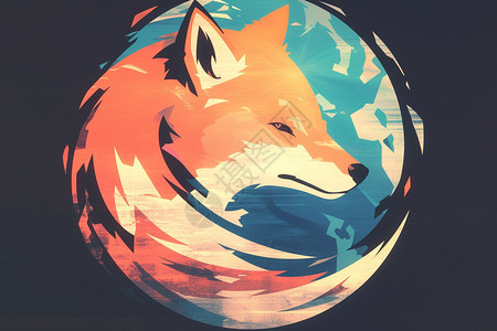 设计的狐狸标志背景图片