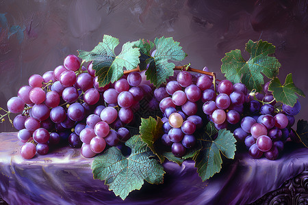 新鲜葡萄带有水珠葡萄高清图片