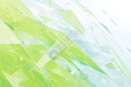 科技感碎片蓝绿水晶纹理壁纸插画