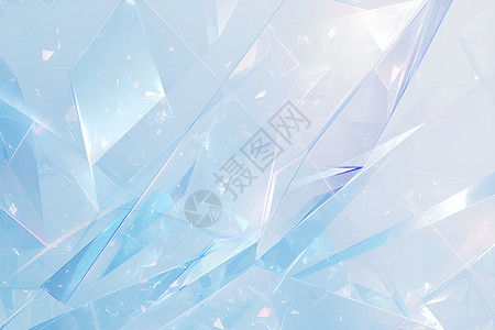绯色的碎片水晶几何玻璃背景插画