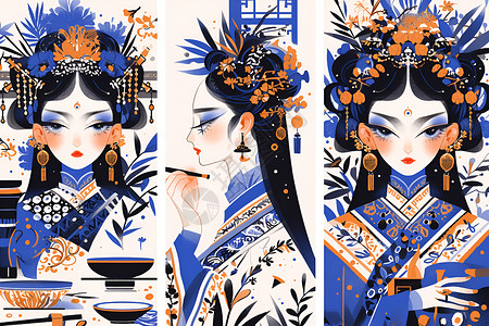 中国传统戏曲女子人物形象高清图片