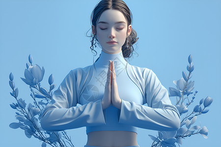 宁静的瑜伽大师背景图片