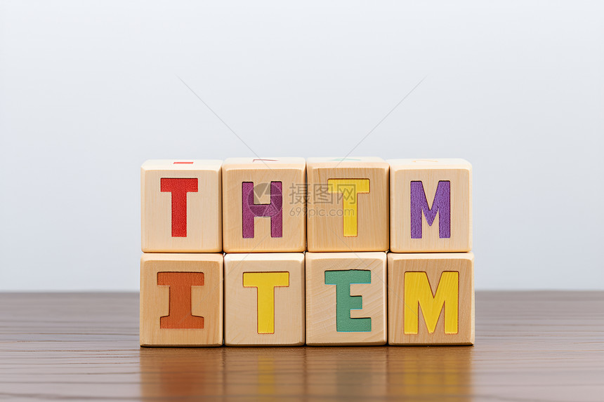 木制字母方块图片