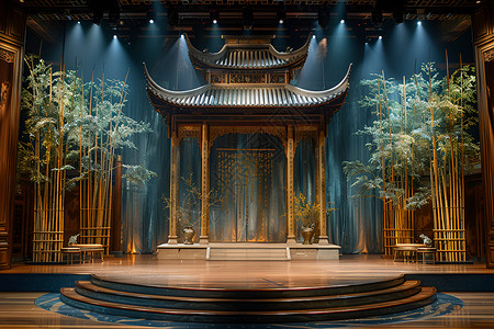 中国特色的舞台背景图片