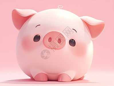 梦幻粉色小猪背景图片