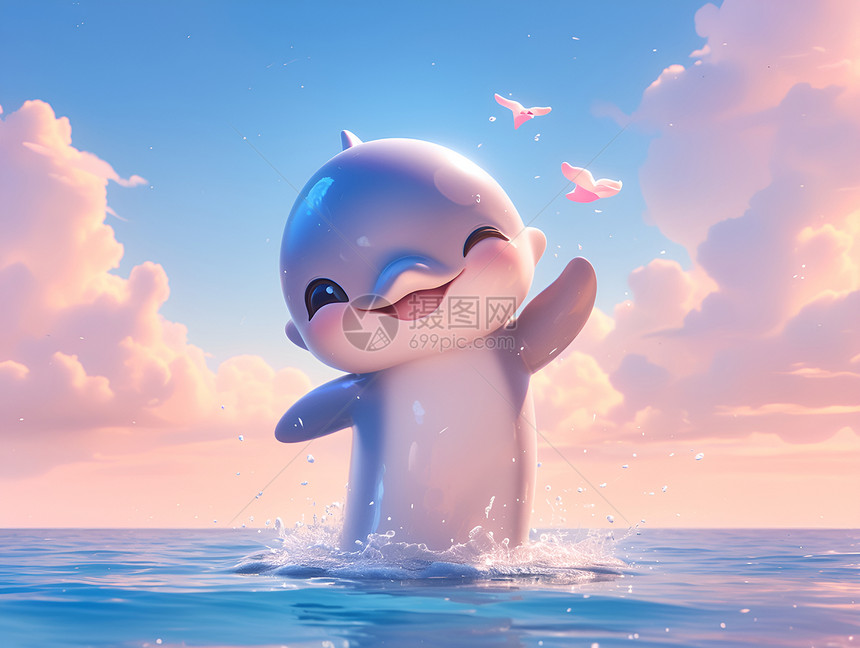 快乐的海豚图片