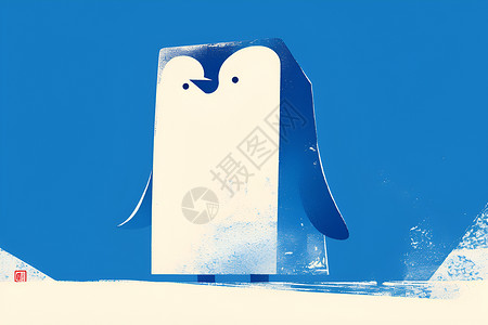 画作的企鹅插图高清图片