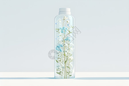 液体瓶中的植物高清图片