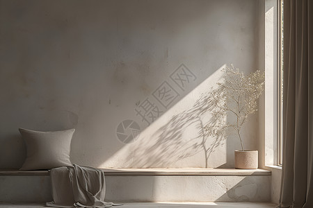 桌子阳光柔和光影中的客厅设计图片