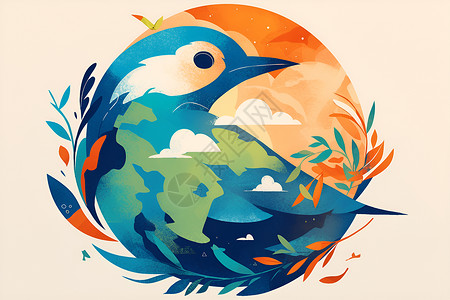 地球上的彩虹啄木鸟背景图片