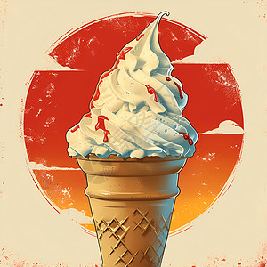 冰淇淋店图标背景图片