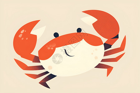 红头白身的雪蟹高清图片