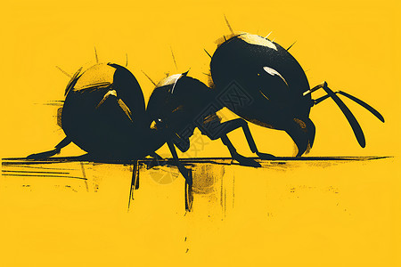 大头的蚂蚁插画