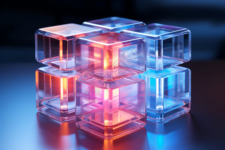 桌子玻璃凝视静谧冰块设计图片