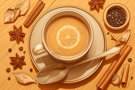 醇厚的印度奶茶高清图片