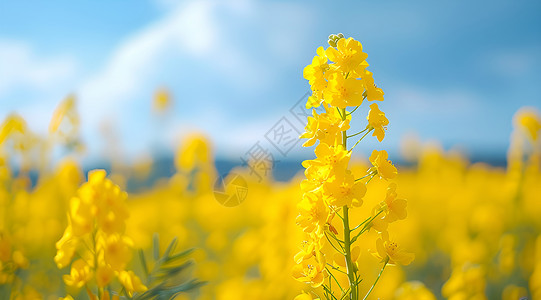 田野黄色花海背景图片