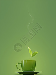 清新的绿茶背景图片