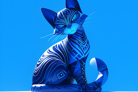 霸气蓝猫背景图片