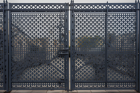 围栏素材黑色金属大门背景