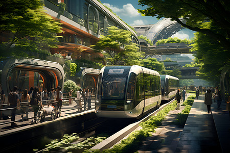 绿色环保出行城市绿色出行电动车设计图片