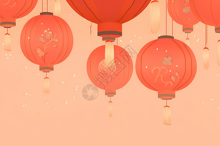 喜庆的传统灯笼背景图片