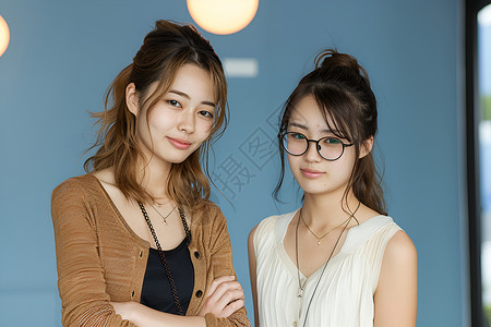 两名女企业家背景图片