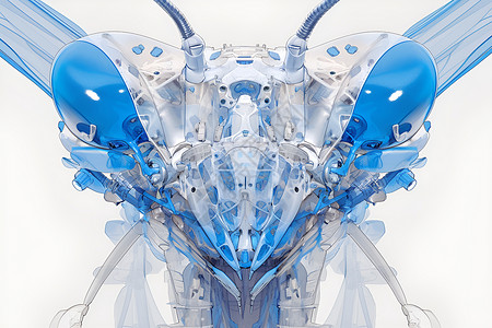 机械螳螂结构背景图片
