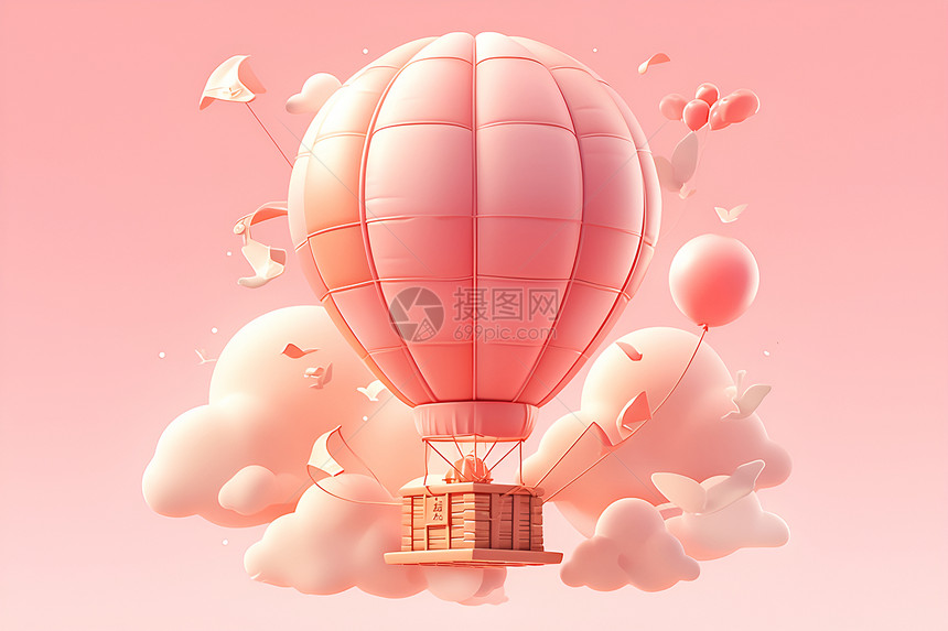 梦幻的热气球图片