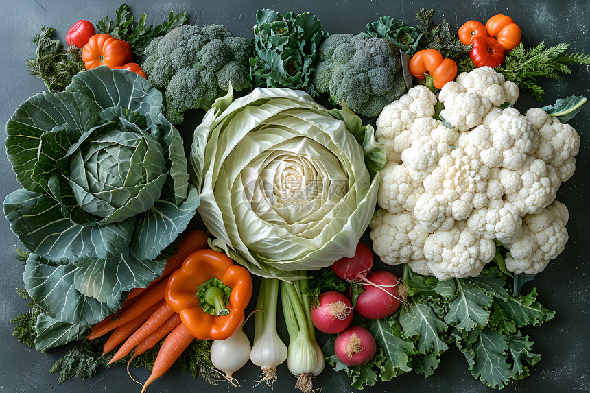 丰收的新鲜食物蔬菜图片