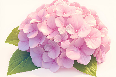 梦幻粉色绣球花背景图片