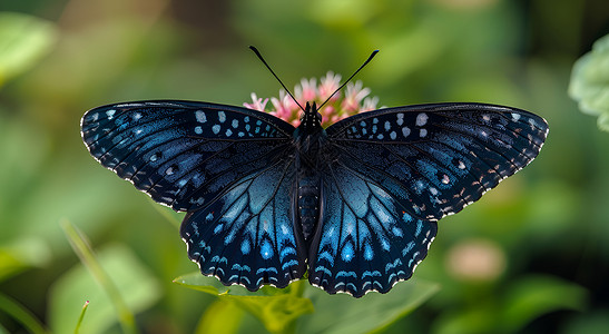 有翅膀的素材花丛中的蝴蝶背景