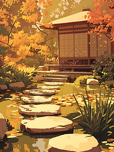 极简日式庭院高清图片